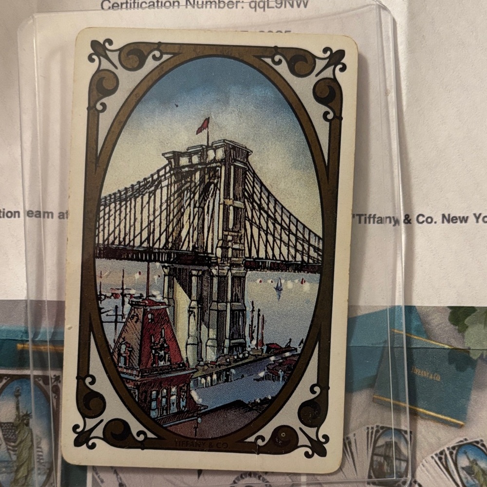 Tiffany & Co. Blue and Brown Bridge Card